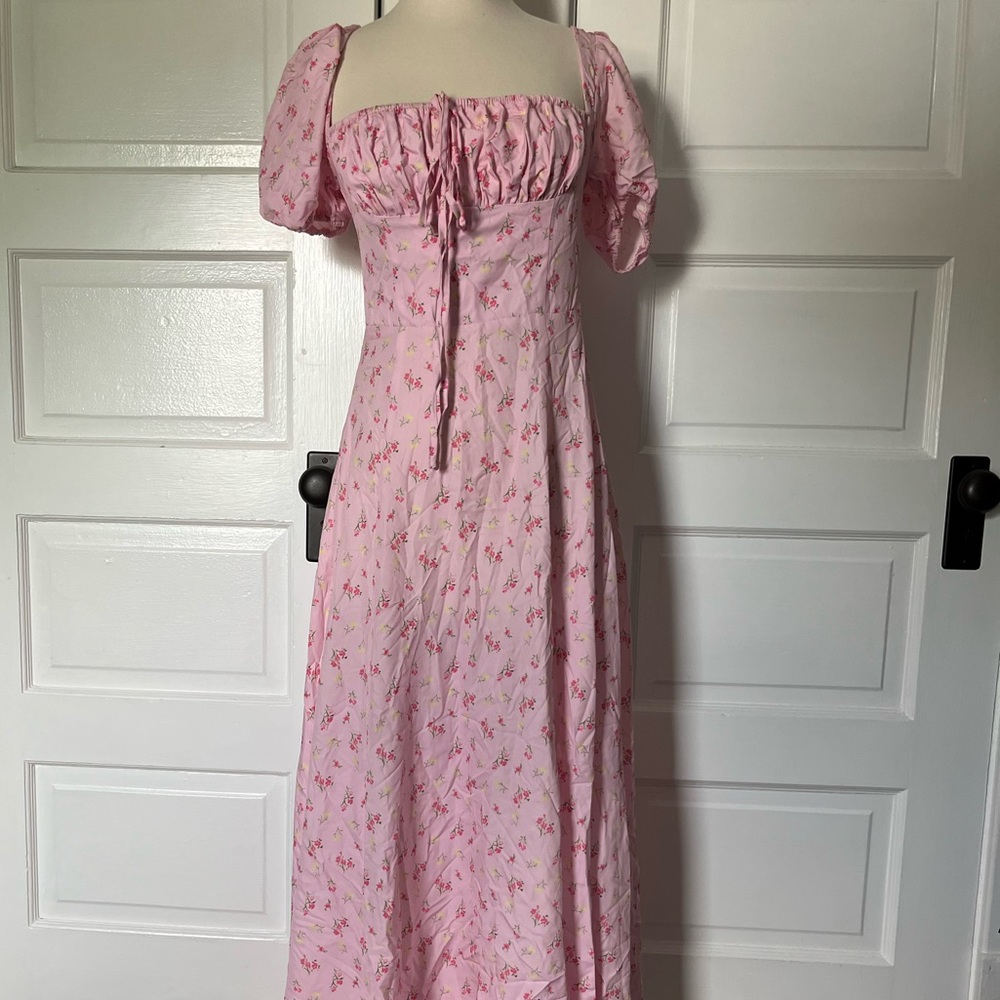 Pink Floral Maxi Dress